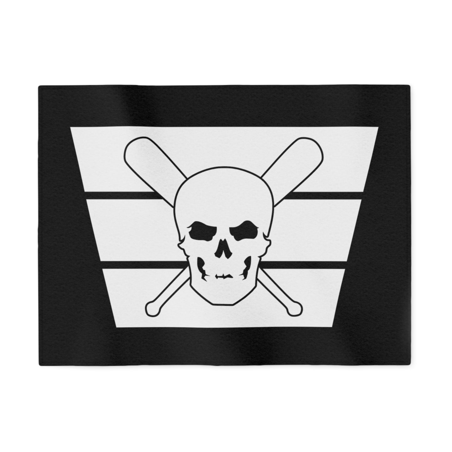 Skull & Bats - Black and White Sweatshirt Blanket