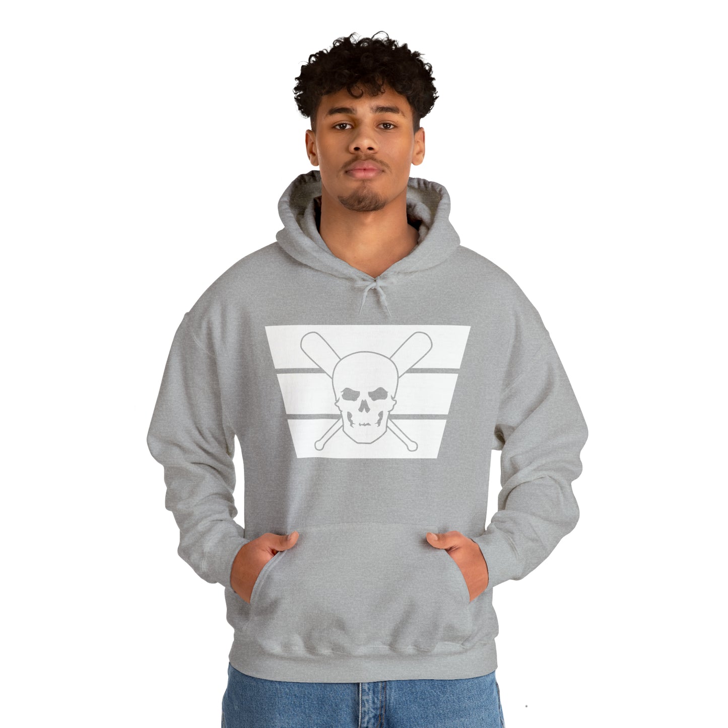 Skull & Bats - White Logo Unisex Heavy Blend™ Hooded Sweatshirt