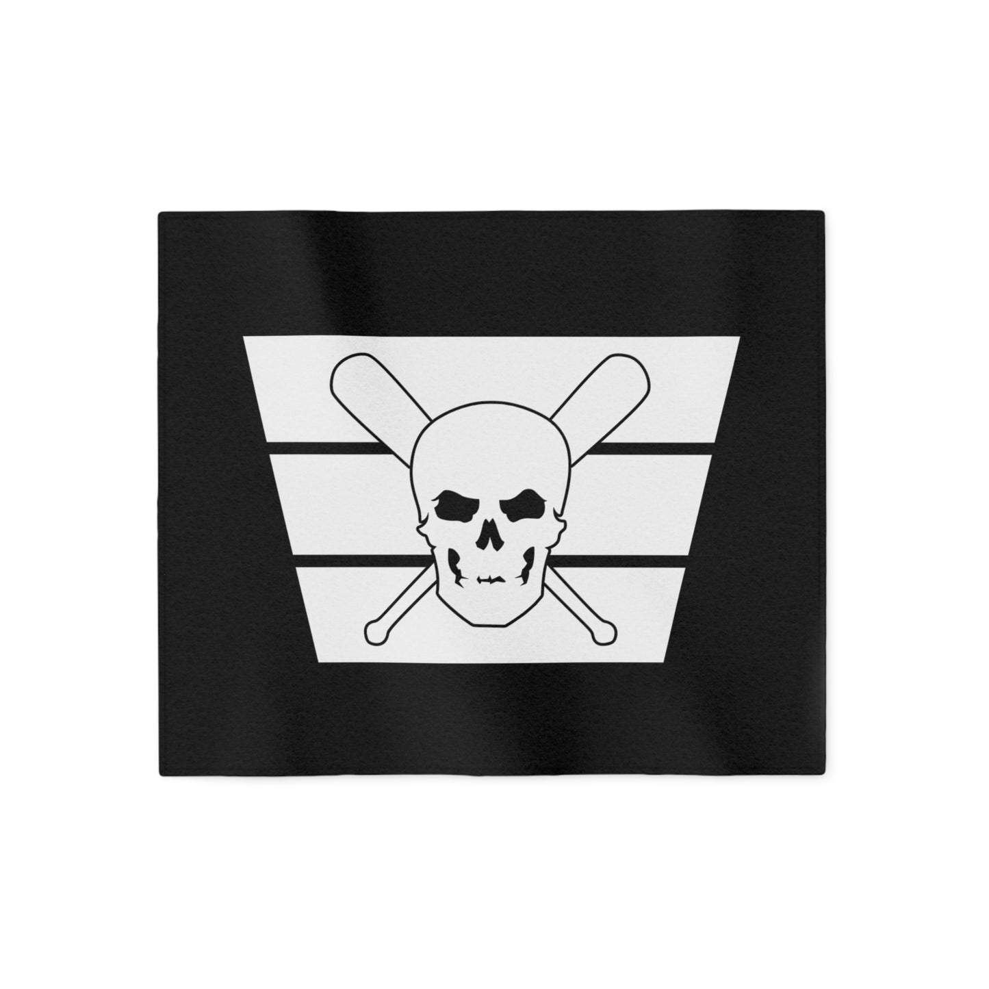 Skull & Bats - Black and White Sweatshirt Blanket
