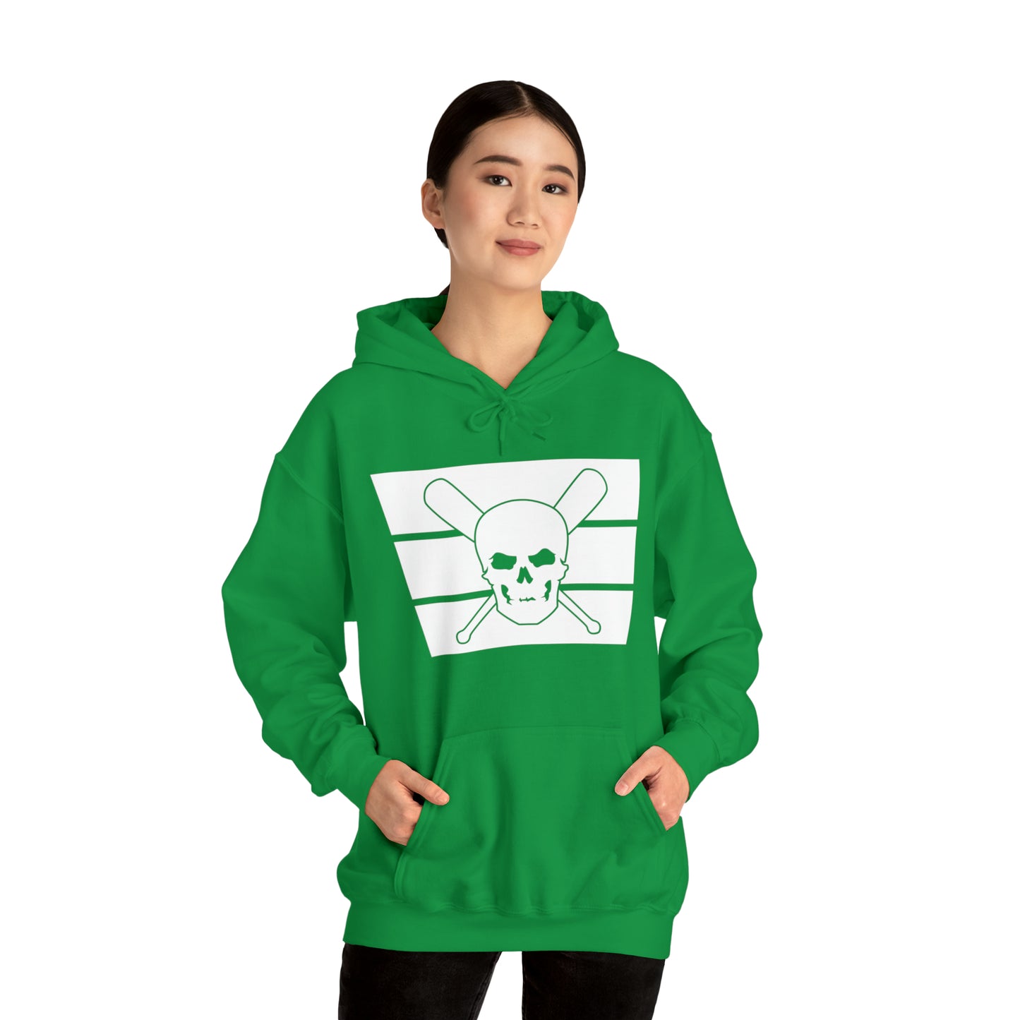 Skull & Bats - White Logo Unisex Heavy Blend™ Hooded Sweatshirt