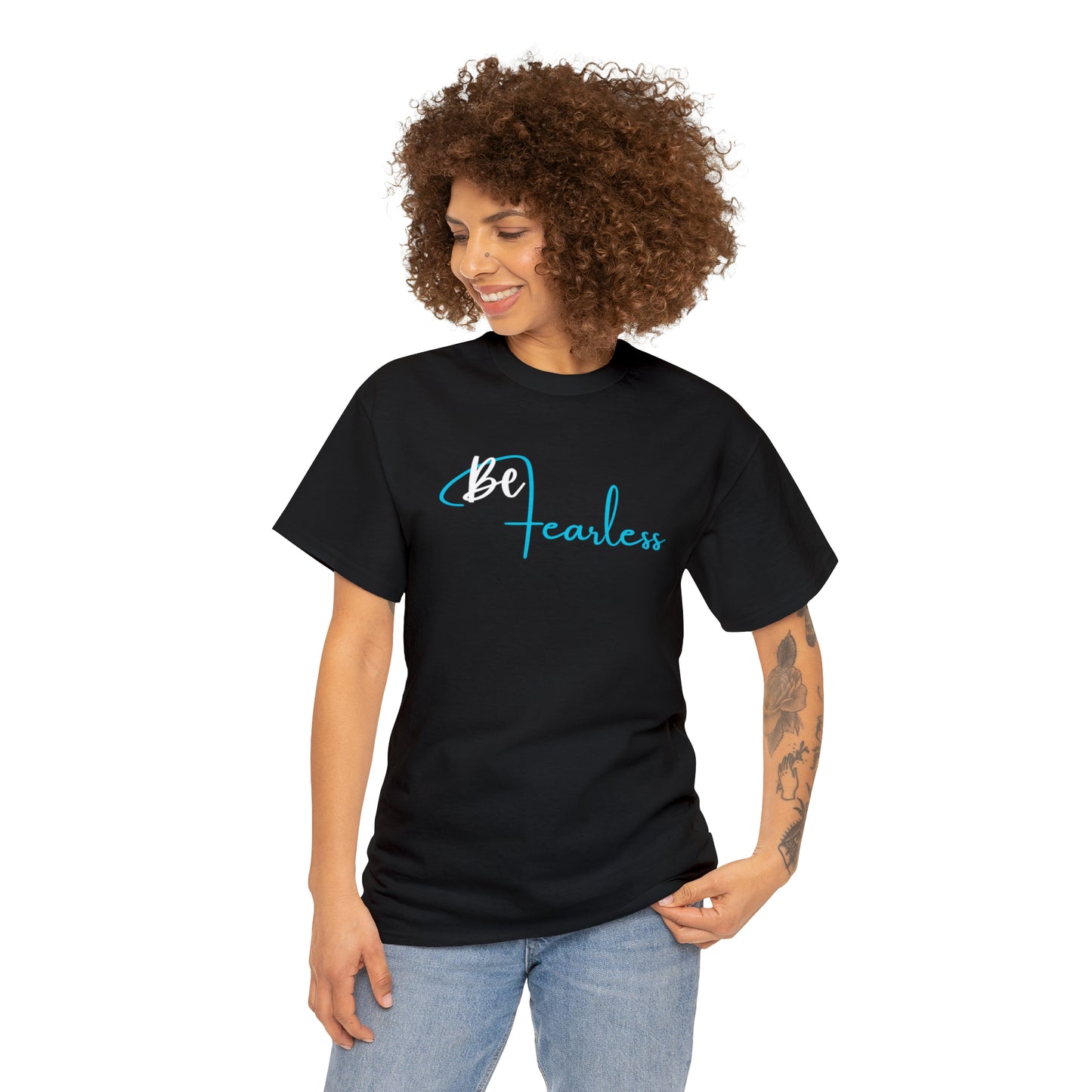 Be Fearless - White - Unisex Heavy Cotton Tee