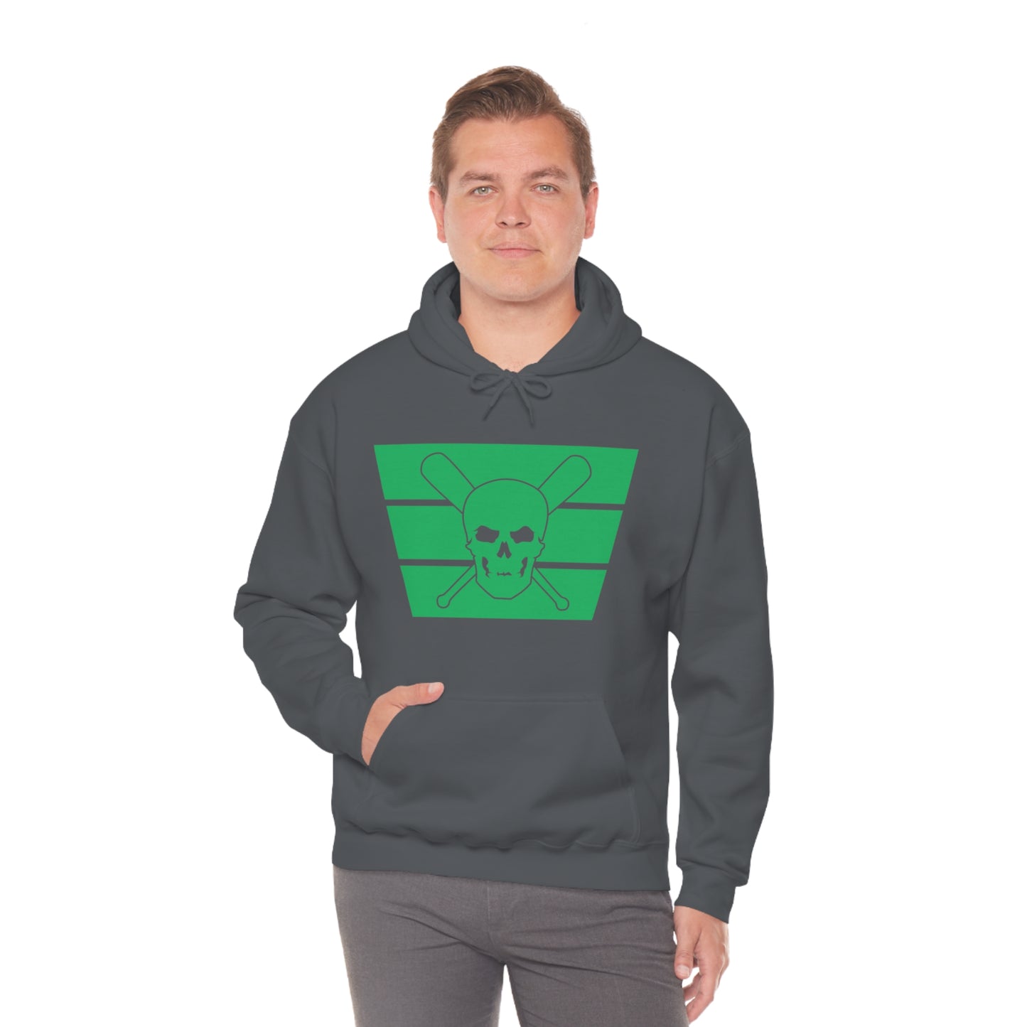Skull & Bats - Green Logo Unisex Heavy Blend™ Hooded Sweatshirt