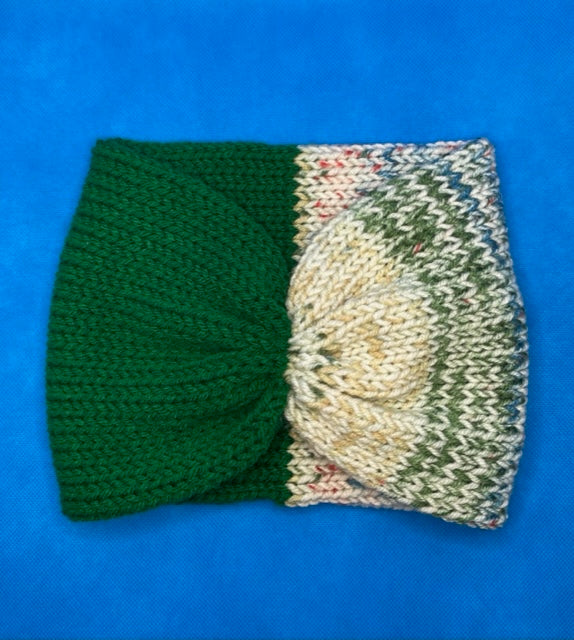 Ear Warmer / Headband - Green Speckle